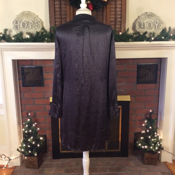Banana Republic Charcoal Gray Silk Chemise Dress NWT - Picture 4 of 13